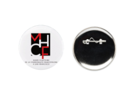 Round Button – 2.5 Diameter with Safety Pin Clasp