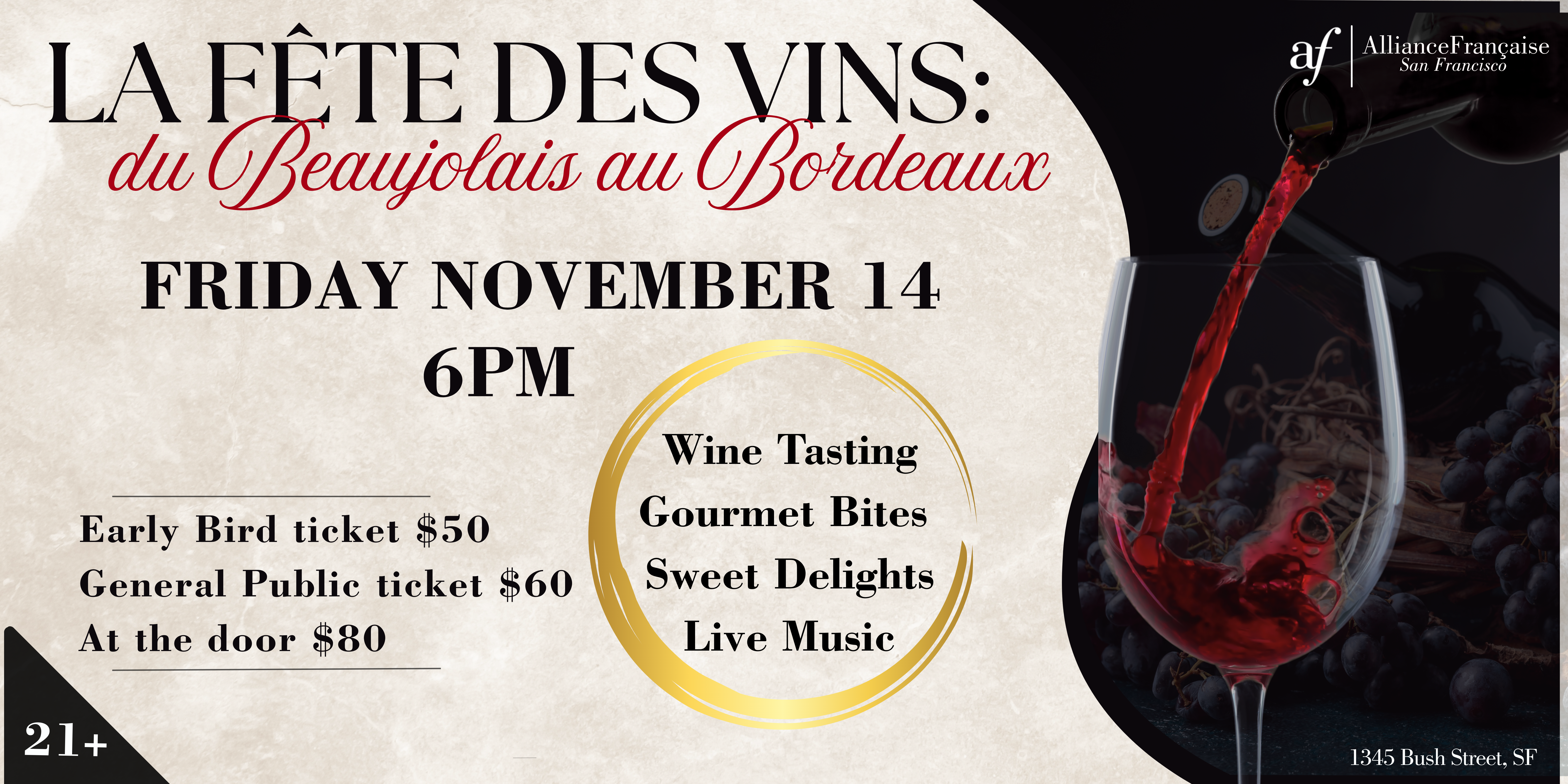 La fête des vins: du Beaujolais au Bordeaux- NOV 14