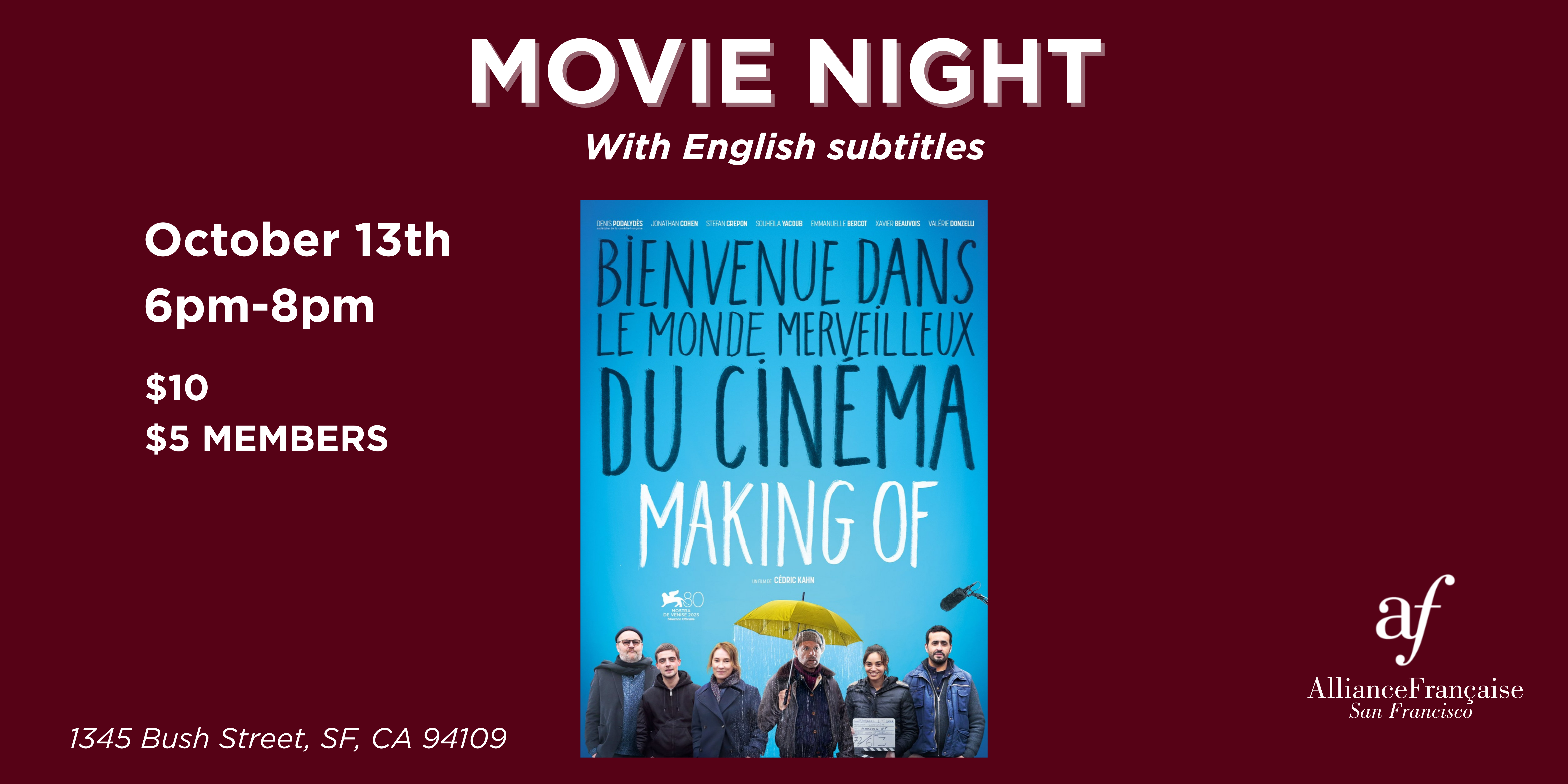 Movie Night : Making Of - October 13th 2026