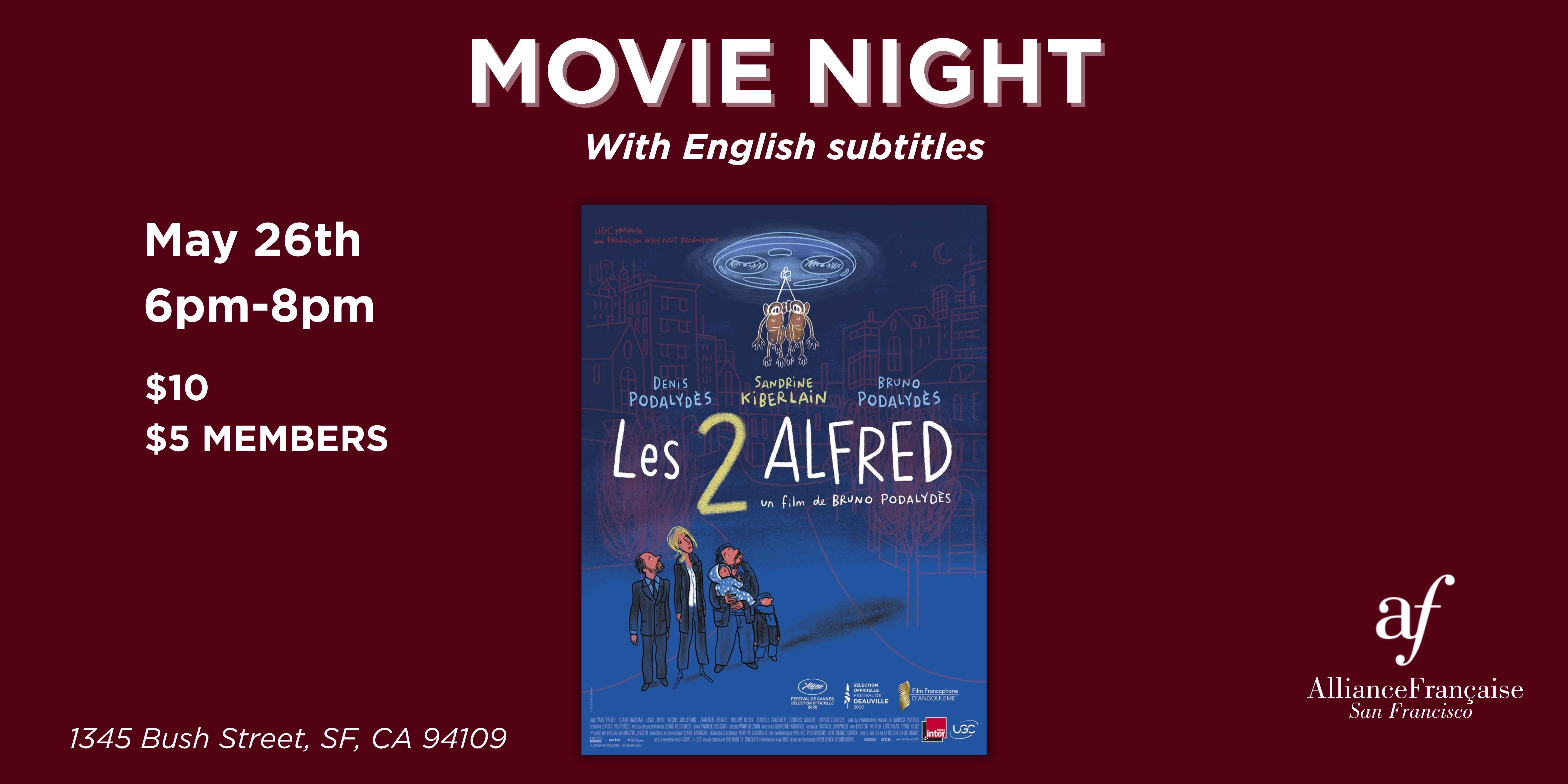 Movie Night : Les 2 Alfred - May 26th 2026