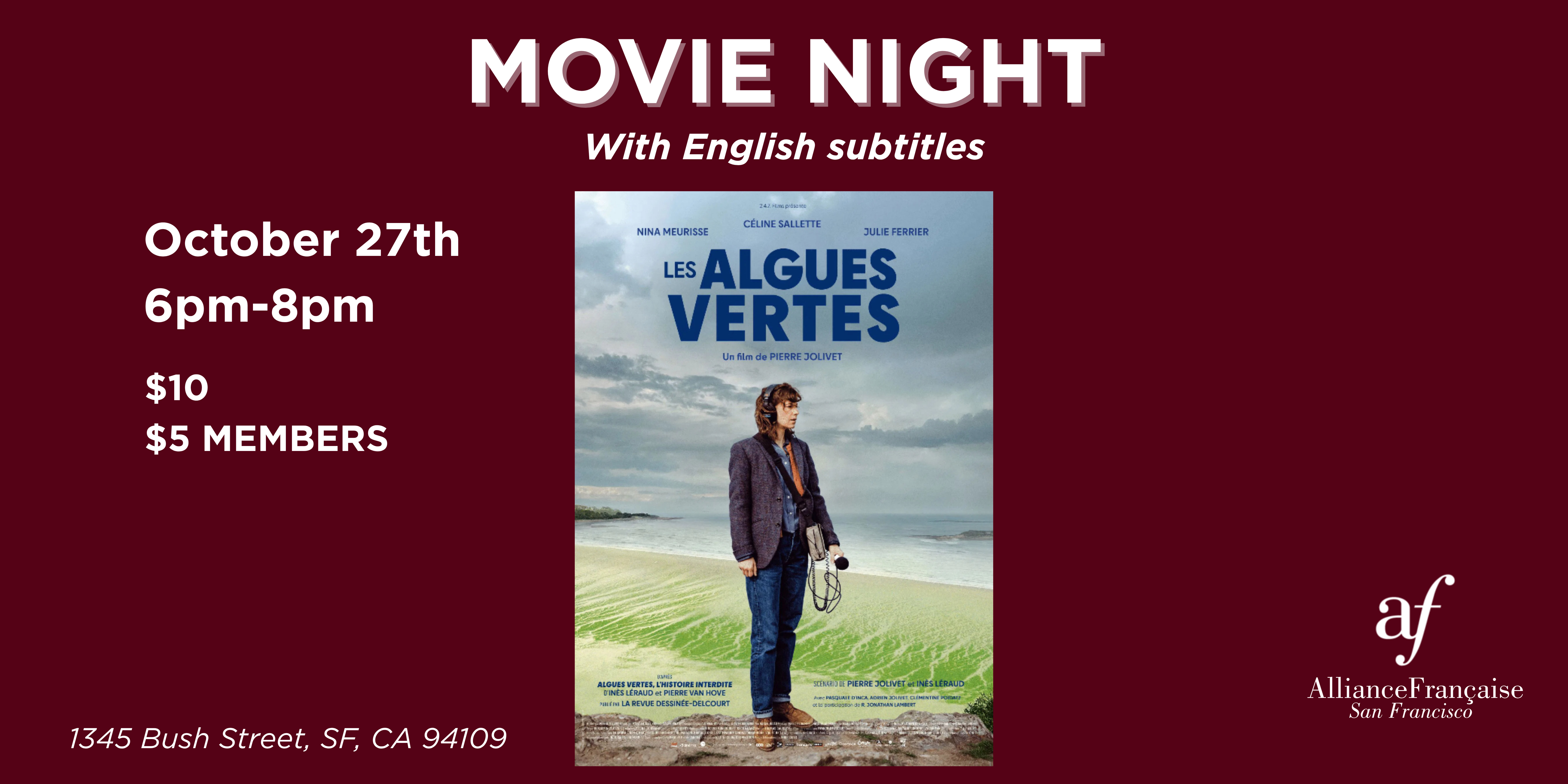 Movie Night: Les Algues Vertes - October 27th 2026