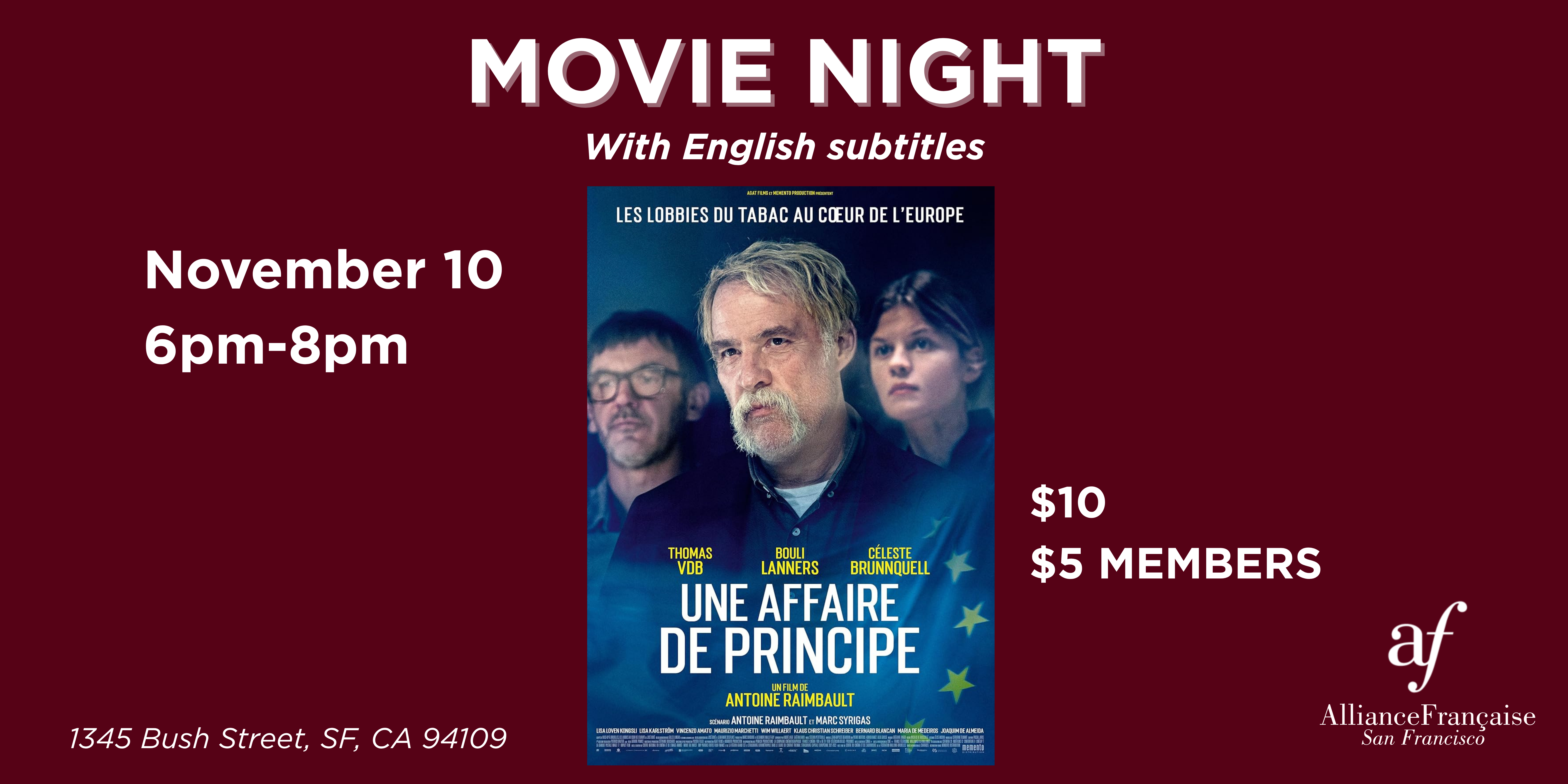 Movie Night: Une affaire de principe, November 10th 2026