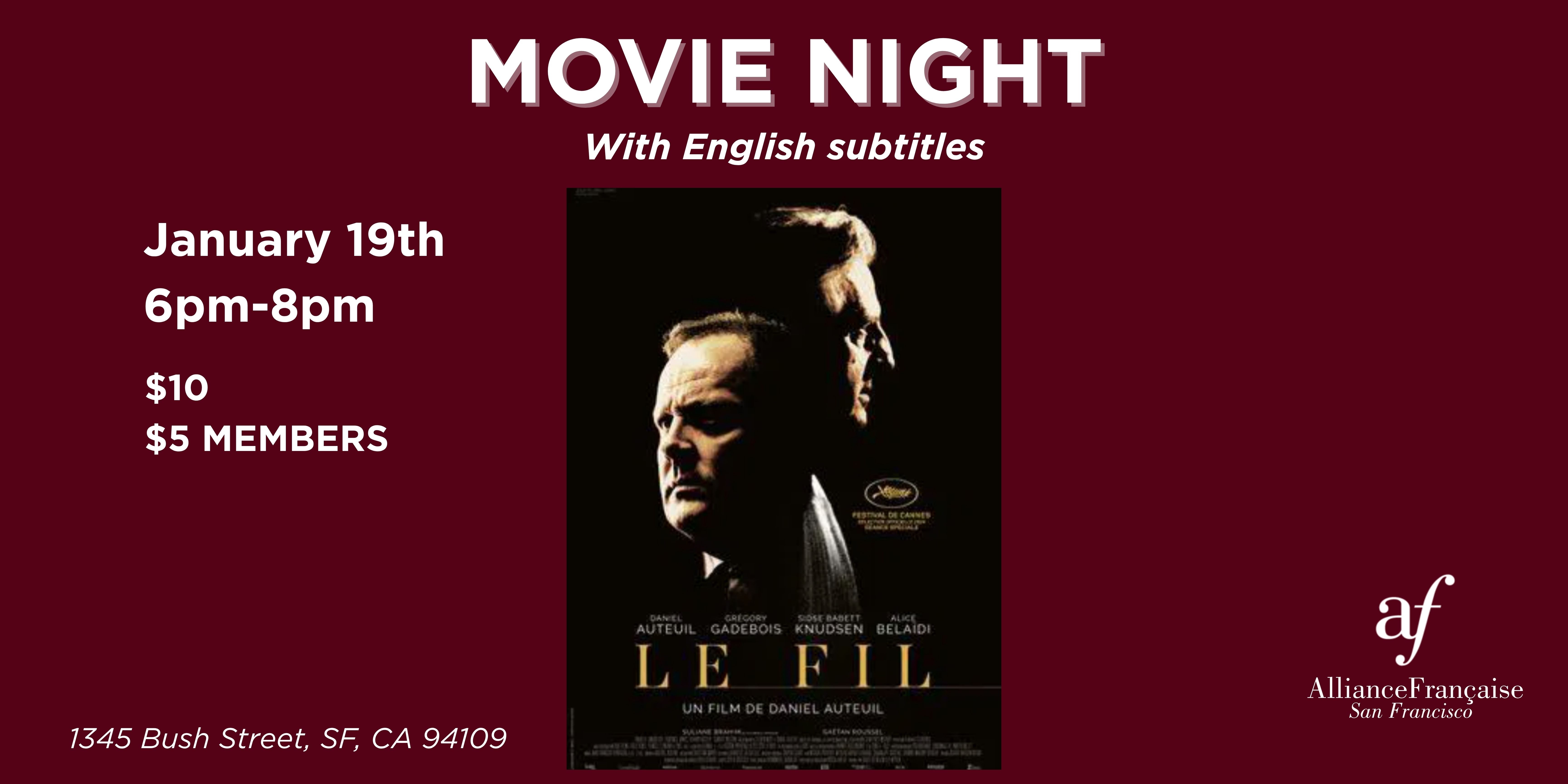 Movie Night: Le fil - January 19th 2027