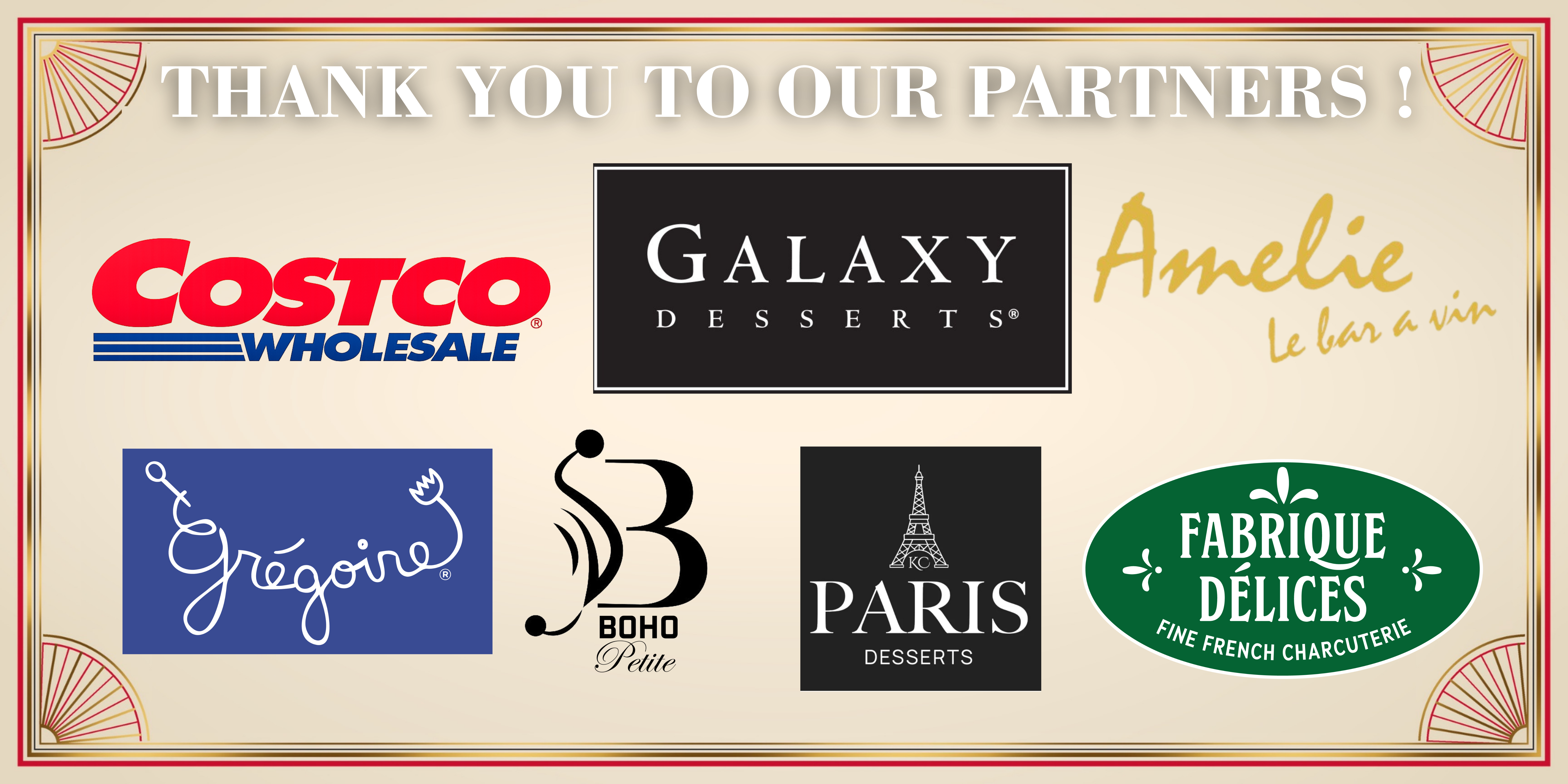 Thank you to our partners : seven sponsors for a Roaring Twenties night